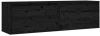 VIDAXL Wandkasten 2 st 60x30x35 cm massief grenenhout zwart online kopen