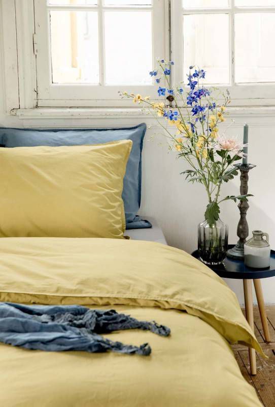 Walra Dekbedovertrek The New Vintage Okergeel-200x200/220 -