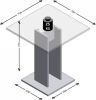 VidaXL Eettafel 70 cm betongrijs en wit online kopen
