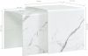 VIDAXL 2 delige Salontafelset marmereffect 42x42x41, 5 cm gehard glas online kopen