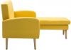 VIDAXL Bank L vormig 186x136x79 cm stoffen bekleding geel online kopen