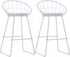 Barstoelen met kunstleren zittingen 2 st staal wit online kopen