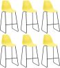 VidaXL Barstoelen 6 st kunststof geel online kopen