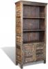 VIDAXL Boekenkast met 3 schappen 2 deuren gerecycled hout meerkleurig online kopen