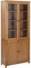 VidaXL Boekenkast met 4 deuren 90x35x200 cm massief eikenhout en glas online kopen