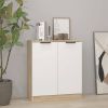 VIDAXL Dressoir 60x30x70 cm bewerkt hout wit en sonoma eikenkleurig online kopen