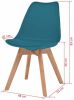 VidaXL Eetkamerstoelen kunstleer massief hout turquoise 4 st online kopen