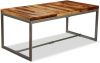 VidaXL Eettafel 180 cm massief sheesham hout en staal online kopen