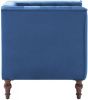 Fauteuil 86x67x71 cm fluwelen bekleding blauw online kopen