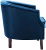 Fauteuil 65x64x65 cm fluwelen bekleding blauw online kopen