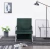 VidaXL Fauteuil met chromen poten fluweel donkergroen online kopen