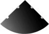 VidaXL Hoekschappen 2 st met chromen dragers 45x45 cm glas zwart online kopen
