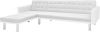 VidaXL Hoekslaapbank 218x155x69 cm stof wit en grijs online kopen