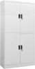 VIDAXL Kantoorkast 90x40x180 cm staal lichtgrijs online kopen