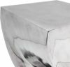VidaXL Kruk/bijzettafel in gedraaide vorm zilver aluminium online kopen
