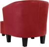 VidaXL Kuipstoel met voetenbankje kunstleer rood online kopen