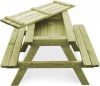 VIDAXL Picknicktafel met banken 90x90x58 cm ge&#xEF, mpregneerd grenenhout online kopen