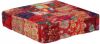 VidaXL Poef patchwork vierkant handgemaakt 50x50x12 cm katoen rood online kopen