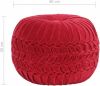 VidaXL Poef smock ontwerp 40x30 cm katoenfluweel rood online kopen