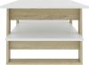 VidaXL Salontafel 110x55x42 cm bewerkt hout wit en sonoma eikenkleurig online kopen
