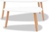 VidaXL 2 delige Salontafelset massief grenenhout wit online kopen
