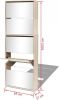 VidaXL Schoenenkast met 5 spiegels 63x17x169, 5 cm eikenhout online kopen