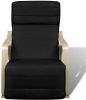 VidaXL Schommelstoel met houten frame verstelbaar zwart online kopen