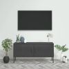 VidaXL Tv meubel 105x35x50 cm staal antracietkleurig online kopen