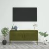 VidaXL Tv meubel 105x35x50 Cm Staal Olijfgroen online kopen