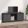 VidaXL Tv meubel 110, 5x35x44 cm massief grenenhout grijs online kopen