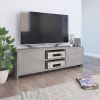 VidaXL Tv meubel 120x30x37, 5 Cm Bewerkt Hout Betongrijs online kopen