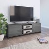 VidaXL Tv meubel 120x30x37, 5 Cm Bewerkt Hout Hoogglans Grijs online kopen