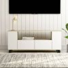 VidaXL Tv meubel 120x35x43 Cm Bewerkt Hout Wit En Sonoma Eikenkleurig online kopen