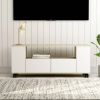VidaXL Tv meubel 120x35x43 Cm Bewerkt Hout Wit En Sonoma Eikenkleurig online kopen