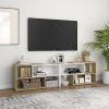 VidaXL Tv meubel 149x30x52 Cm Spaanplaat Wit En Sonoma Eikenkleurig online kopen
