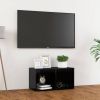 VidaXL Tv meubel 72x35x36, 5 cm spaanplaat hoogglans zwart online kopen