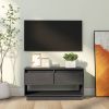 VidaXL Tv meubel 74x34x40 cm massief grenenhout grijs online kopen
