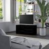 VidaXL Tv meubel 80x34x36 Cm Spaanplaat Hoogglans Zwart online kopen