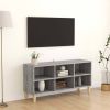 VidaXL Tv meubel met houten poten 103, 5x30x50 cm grijs sonoma eiken online kopen