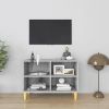VidaXL Tv meubel met houten poten 69, 5x30x50 cm grijs sonoma eiken online kopen