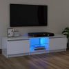 VidaXL Tv meubel met LED verlichting 120x30x35, 5 cm hoogglans wit online kopen