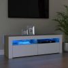 VidaXL Tv meubel Met Led verlichting 120x35x40cm Wit Sonoma Eikenkleur online kopen