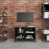 VidaXL Tv meubel met metalen poten 69, 5x30x50 cm hoogglans zwart online kopen