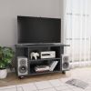 VidaXL Tv meubel met wieltjes 80x40x40 cm spaanplaat hoogglans grijs online kopen