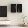 VidaXL Tv meubelen 2 st 30, 5x30x60 cm spaanplaat hoogglans zwart online kopen
