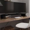 VidaXL Tv meubel/monitorverhoger Zwart 120x30x13 Cm Glas online kopen
