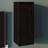 VIDAXL Wandkast 30x30x80 cm massief grenenhout zwart online kopen