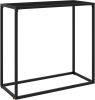 VIDAXL Wandtafel 80x35x75 cm gehard glas zwart online kopen