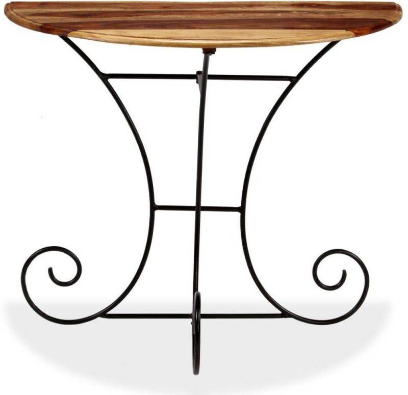 DanDiBo Halfronde Wandtafel met Wijnrek - Bruin - Van Kasten