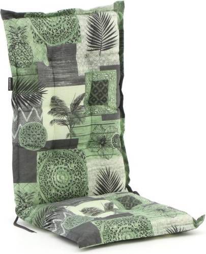 Madison - Tuinkussens Hoge Rug Rib Liver - 123x50 - Bruin/Grijs - 2 Stuks | Leen Bakker